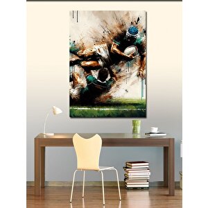 Kanvas Tablo Futbol Oyuncularının Çarpışması 50x70 cm