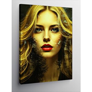 Kanvas Tablo Sarışın Kadın Portresi 50x70 cm