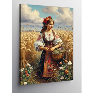 Kanvas Tablo Başak Tarlasındaki Kız 50x70 cm