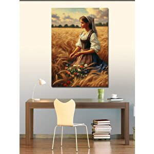 Kanvas Tablo Başak Tarlasındaki Kız 70x100 cm