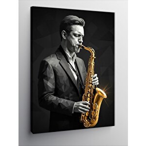 Kanvas Tablo Saksafon Çalan Adam 70x100 cm