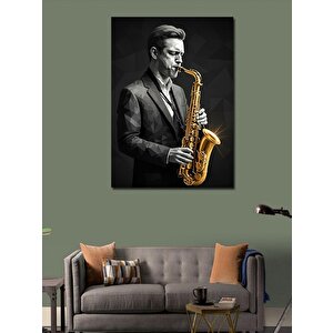 Kanvas Tablo Saksafon Çalan Adam 70x100 cm