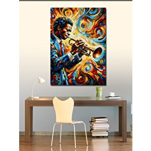 Kanvas Tablo Trompet Çalan Müzisyen 100x140 cm