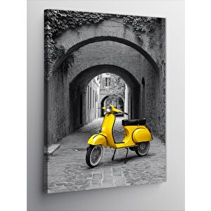 Kanvas Tablo Sarı Vespa 100x140 cm