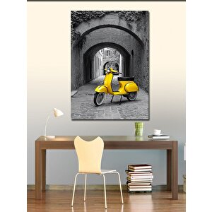 Kanvas Tablo Sarı Vespa 100x140 cm