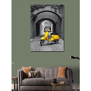 Kanvas Tablo Sarı Vespa 100x140 cm