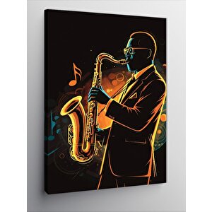 Kanvas Tablo Saksafon Çalan Adam 100x140 cm
