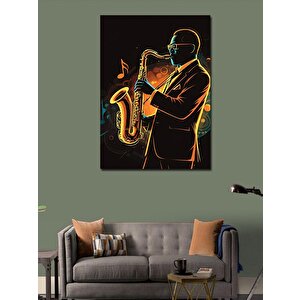 Kanvas Tablo Saksafon Çalan Adam 100x140 cm