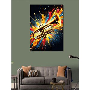 Kanvas Tablo Alevli Trompet 70x100 cm