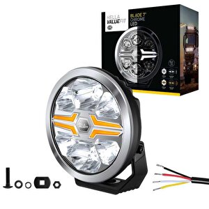 Off-road Valuefit Blade Led Uzun Far Krom 22w 7" Beyaz-amber Isik 1fj357198-021