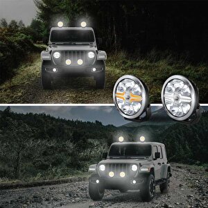 Hella Off-road Valuefit Blade Led Uzun Far Krom 22w 7" Beyaz-amber Isik 1fj357198-021