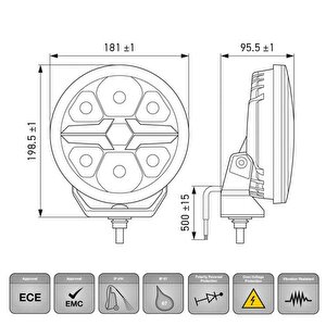Hella Off-road Valuefit Blade Led Uzun Far Krom 22w 7" Beyaz Isik 1fj357198-001