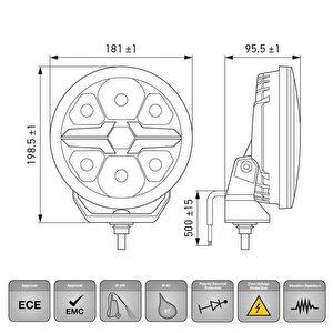 Hella Off-road Valuefit Blade Led Uzun Far Siyah 36w 7" Beyaz Isik 1fj357198-051