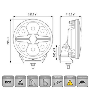 Hella Off-road Valuefit Blade Led Uzun Far Siyah 17w 9" Beyaz Isik 1fj357199-041