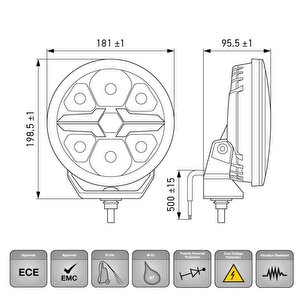 Hella Off-road Valuefit Blade Led Uzun Far Siyah 22w 7" Beyaz Isik 1fj357198-041