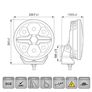 Off-road Valuefit Blade Led Uzun Far Krom 18w 9" Beyaz Isik 1fj357199-011