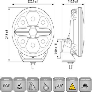 Hella Off-road Valuefit Blade Led Uzun Far Siyah 17w 9" Beyaz-amber Isik 1fj357199-061