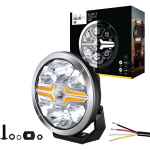 Off-road Valuefit Blade Led Uzun Far Krom 17w 9" Beyaz-amber Isik 1fj357199-021