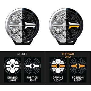 Off-road Valuefit Blade Led Uzun Far Krom 17w 9" Beyaz-amber Isik 1fj357199-021
