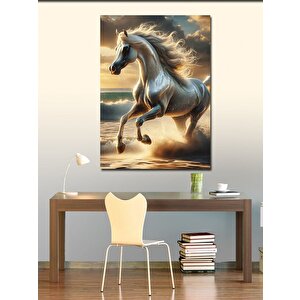 Kanvas Tablo Kumsalda Koşan At 70x100 cm