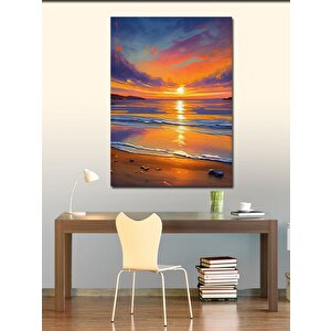 Kanvas Tablo Gün Batımı Sahili 100x140 cm