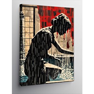 Kanvas Tablo Yağmur Ve Kadın 50x70 cm