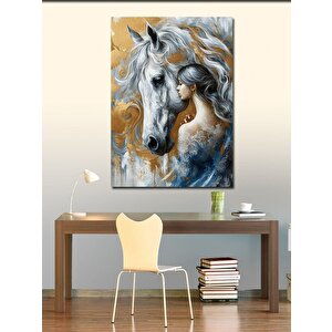 Kanvas Tablo Asil At Ve Kadın 70x100 cm