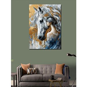 Kanvas Tablo Asil At Ve Kadın 70x100 cm