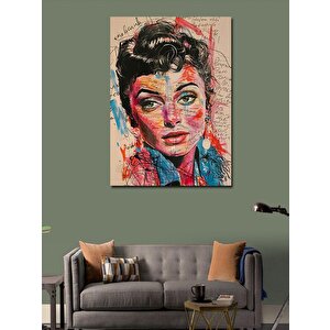 Kanvas Tablo Suluboya Kadın 70x100 cm