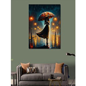Kanvas Tablo Yağmurlu Gece 70x100 cm