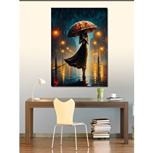 Kanvas Tablo Yağmurlu Gece 100x140 cm