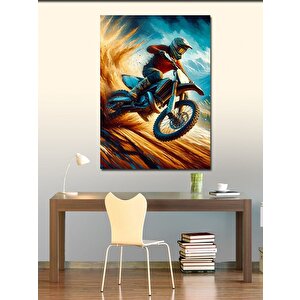 Kanvas Tablo Motokros Yarışı 50x70 cm