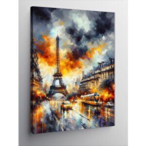 Kanvas Tablo Paris'te Yağmur 100x140 cm