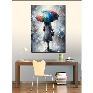 Kanvas Tablo Yağmurda Kadın 70x100 cm
