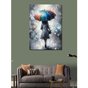 Kanvas Tablo Yağmurda Kadın 70x100 cm