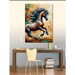 Kanvas Tablo Koşan Vahşi At 100x140 cm