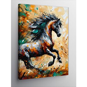 Kanvas Tablo Koşan Vahşi At 70x100 cm