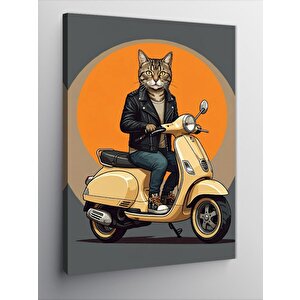 Kanvas Tablo Vespa Sürüşü 100x140 cm