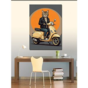 Kanvas Tablo Vespa Sürüşü 100x140 cm