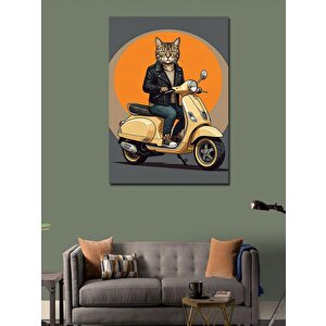 Kanvas Tablo Vespa Sürüşü 100x140 cm