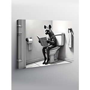 Kanvas Tablo Banyo Okuyucu Figür 70x100 cm