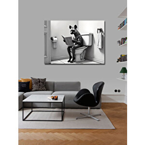 Kanvas Tablo Banyo Okuyucu Figür 70x100 cm
