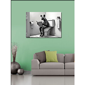 Kanvas Tablo Banyo Okuyucu Figür 70x100 cm