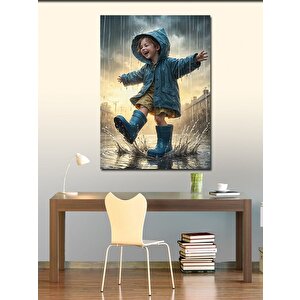 Kanvas Tablo Yağmurlu Çocuk 70x100 cm