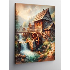 Kanvas Tablo Su Değirmeni 70x100 cm