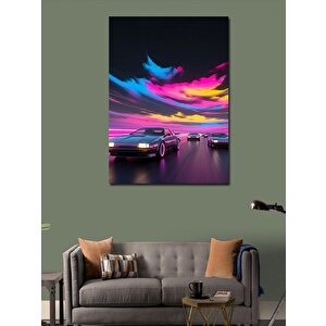 Kanvas Tablo Renkli Gece Yarışı 70x100 cm