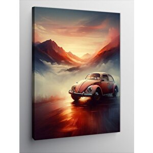Kanvas Tablo Klasik Vosvos Ve Dağ Yolculuğu 50x70 cm