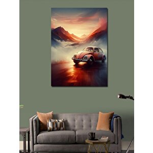 Kanvas Tablo Klasik Vosvos Ve Dağ Yolculuğu 50x70 cm