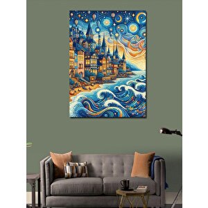Kanvas Tablo Sahil Kasabası 70x100 cm