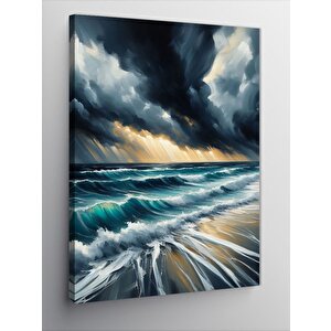 Kanvas Tablo Fırtınalı Okyanus 100x140 cm